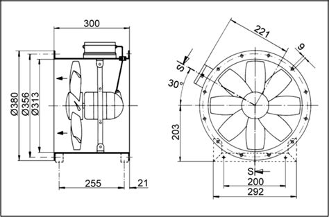 Axial Rohrventilator DZR 30 6 B Ex E MAICO