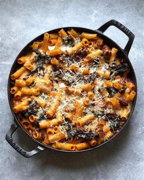 Spicy Italian Sausage And Kale Pasta Bake Recipe The Feedfeed