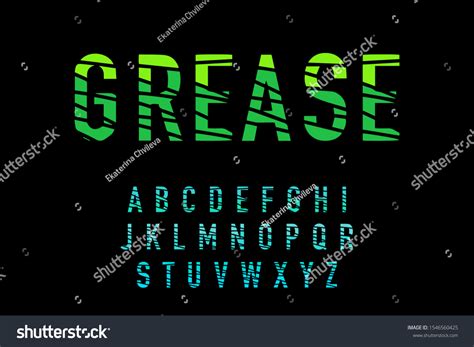 Grease Hand Drawn Vector Type Font Stock Vector Royalty Free