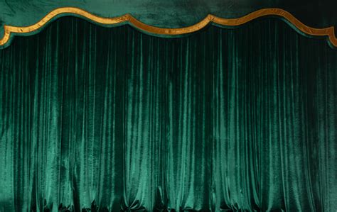 Green Stage Curtains