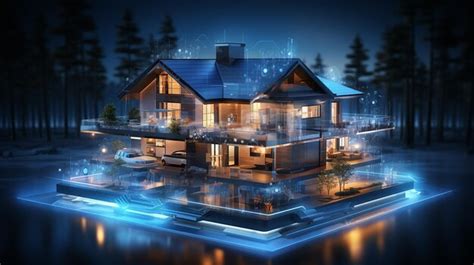 Premium AI Image | Smart Home Technology Background Smart House Concept