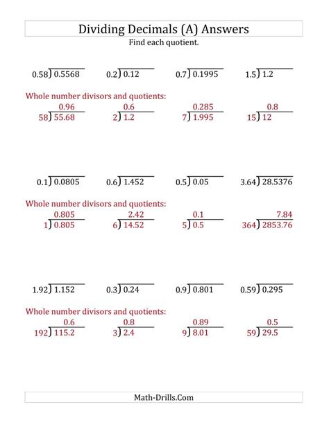 Dividing Decimal Worksheets Selma Cano S Division Worksheets