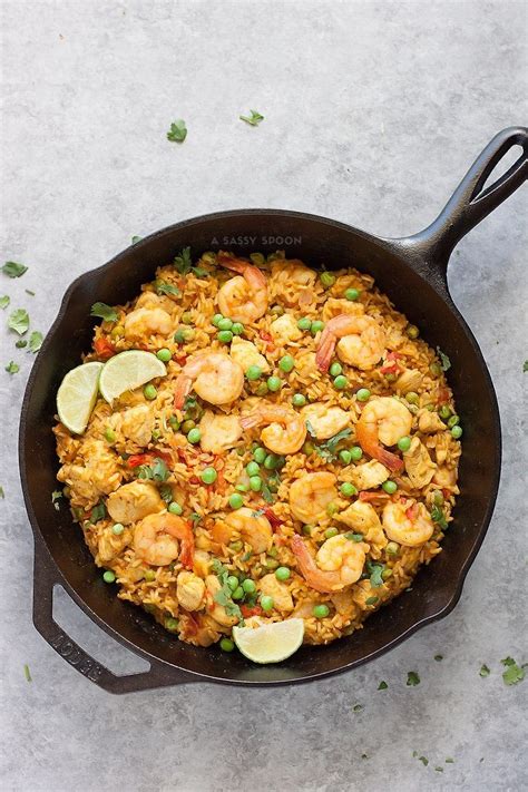 Quick Chicken And Shrimp Paella Minutes A Sassy Spoon