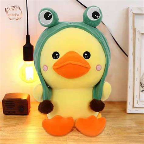 Hirammicky Yellow Duck Plush Doll Bedside Pacify Rag Toy Stuffed