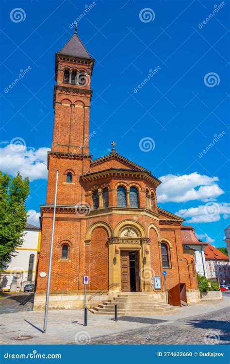 Lutheran Church In German Town Eichstatt Stock Photo Image Of Sunny