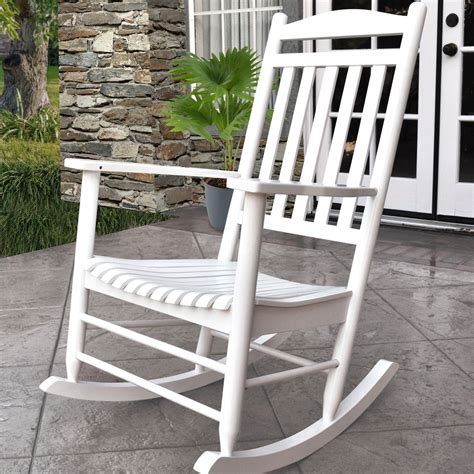 Maine Hardwood Porch Rocker White Shine Company Dfohome