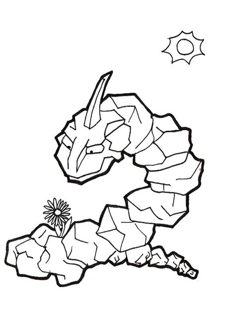 Pokemon Onix Coloring Pages Free Printable