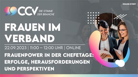 CCV Netzwerk Event Frauen Im Verband Frauen In Der Chefetage CCV