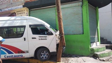 Chofer De Combi Resulta Con Lesiones Tras Impactar Su Urban Contra Un