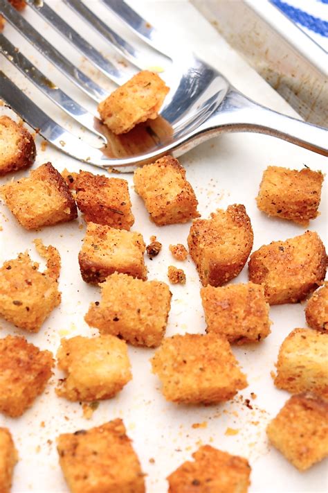 Homemade Parmesan Croutons The Fountain Avenue Kitchen