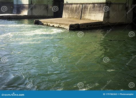 Hydroelectric Power Generating Man Made Dam Stock Image - Image of lake ...