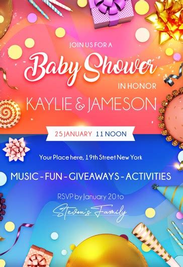 Free Baby Shower Flyer Templates Psd By Elegantflyer