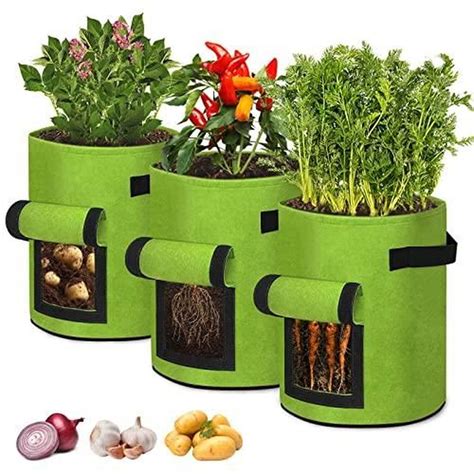 NAIZY 3Pcs 10 Gallon Sac de plantation Tissu Durable Sacs à Plantes