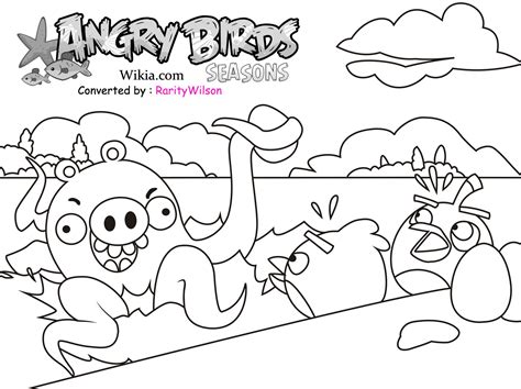 Angry Birds Seasons Coloring Pages