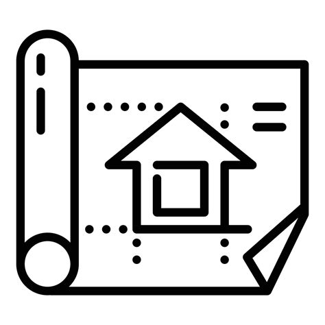 Architect House Construction Icon Outline Style 14347104 Vector Art At