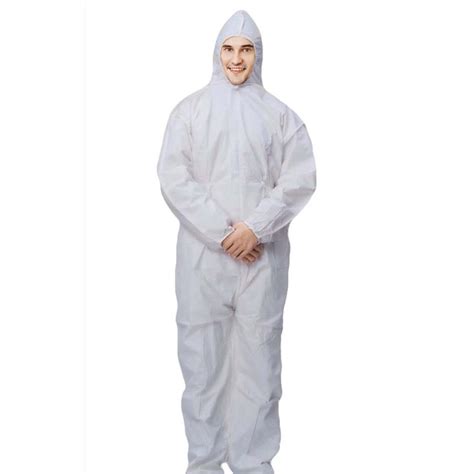 Prosafe Disposable Coverall With Hood Zipper Sms Size Xl White