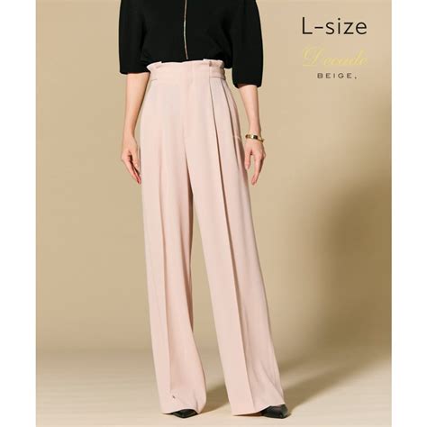 ベイジ BEIGE Lsizeセットアップ対応CINDY ハイウエストパンツ Nude ファッション通販