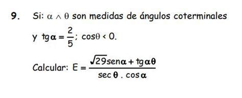 Si Son Medidas De Ngulos Coterminales Y Tg Cos