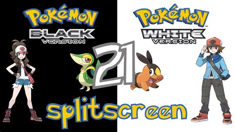 Lets Play Pokemon Black And White Co Op Splitscreen Part 21 Shocking