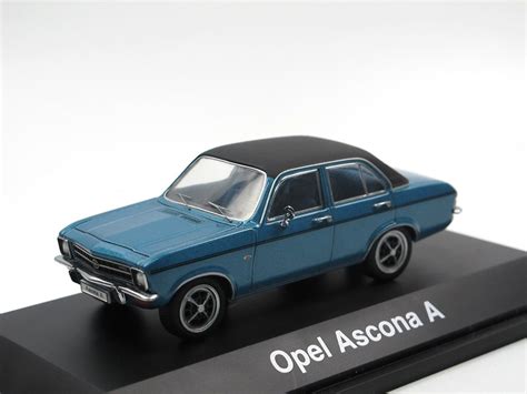 Schuco 1970 Opel Ascona A Limousine 4 Türer blau Modellauto 1 43