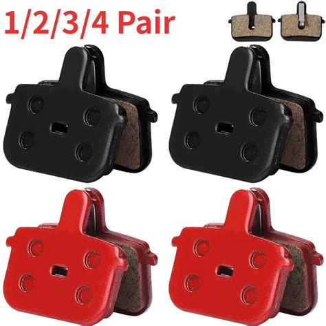 1 4 Pair Bicycle Brake Pads Resin Semimetal MTB Road Bike Quiet