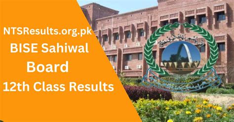 BISE Sahiwal Board 12th Class Result 2024 By Name Roll Number