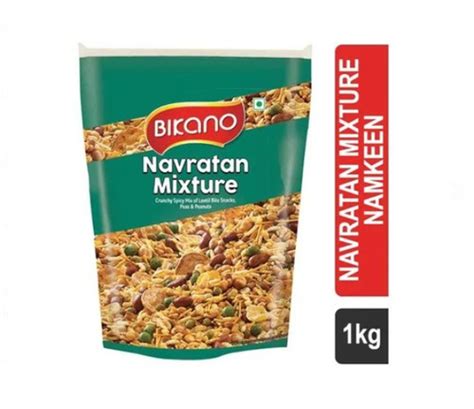 Crunchy Spicy In Taste Bikano Navratan Mixture Namkeen Pack Of