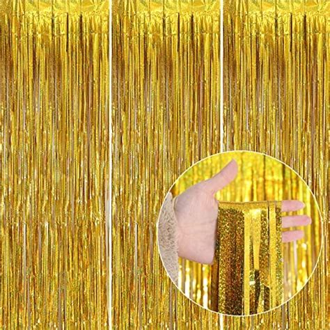 Amazon CYLMFC Foil Fringe Curtains Party Decorations 2 Pack 3 X