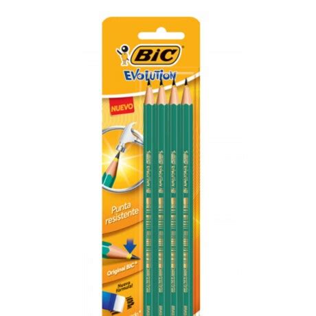 LAPIZ EVOLUTION GRAFITO HB N2 X4 BLISTER BIC El Clon