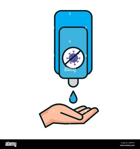 Hands Sanitizer Bottle And Hand Vector Design Stock Vector Image Art