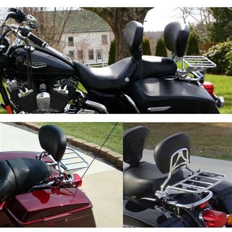 Backrest Sissy Bar Pad Luggage Rack Docking Hardware For Harley