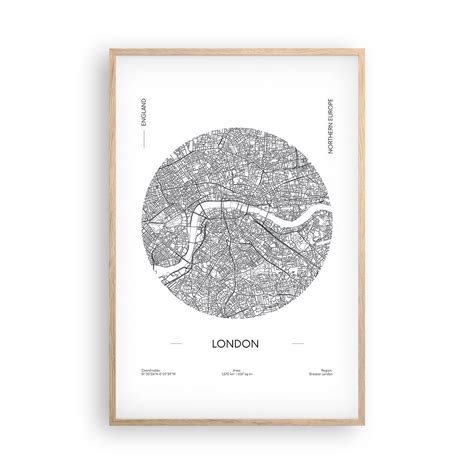 Obraz Plakat Anatomia Londynu X Cm Mapa Londyn Anglia Foto