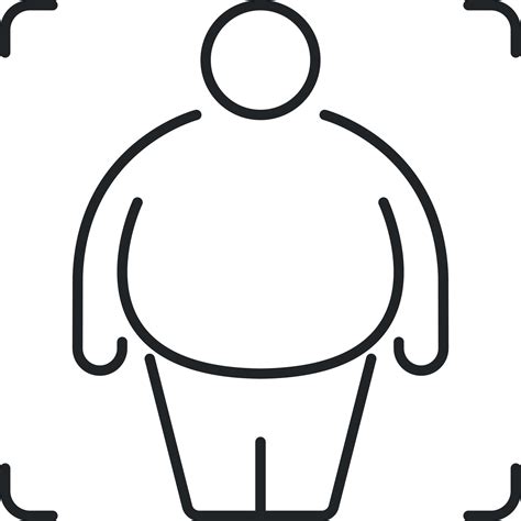 Fat Man Line Icon Png