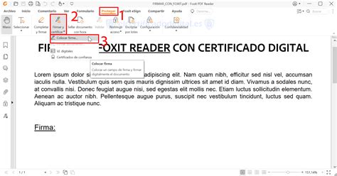 C Mo Firmar Un Pdf Con Certificado Digital En Foxit Reader