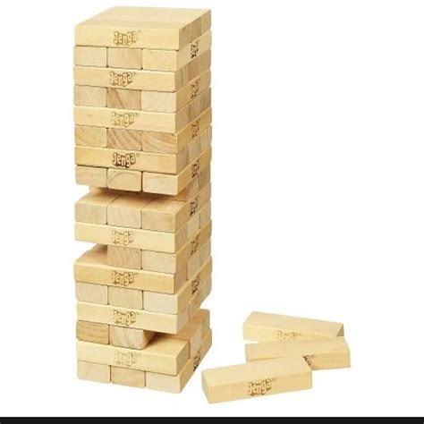 Hasbro Gaming Jenga 21 48 Pcs Tower Wooden Blocks Game Stacking