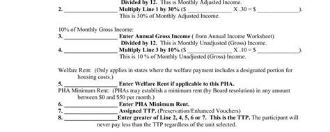 Section Rent Calculation Worksheet Pdf Form Formspal