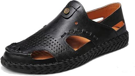 Ballyzess Sandalias De Vestir Para Hombre Sandalias De Cuero De Verano