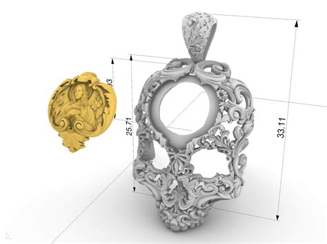 Skull Ornamental Pendant Jewelry 3d Model 3d Printable Cgtrader