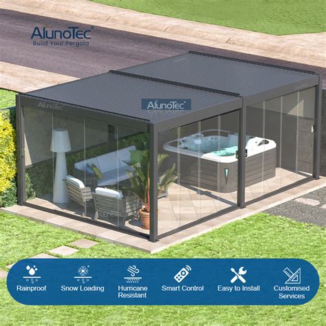 AlunoTec Pergo X Garden Aluminum Profiles Manual Louvered Roof