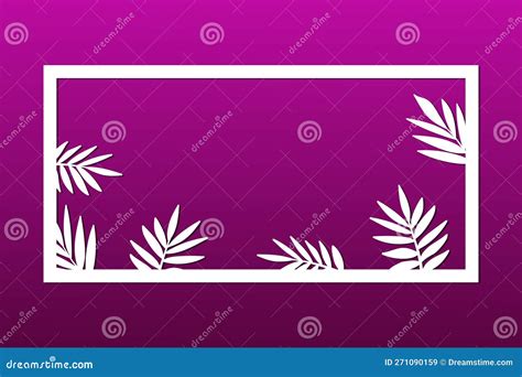 Laser Cut Decorative Card For Cutting Ratio 2 3 Stock Vector Illustration Of Cutout Screen