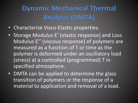 Presentation Dynamic Mechanical Analysis Dma Ppt