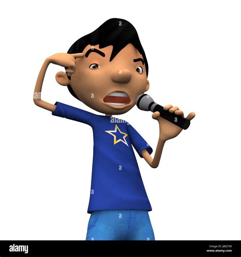 young singer with an evil face Stock Photo - Alamy