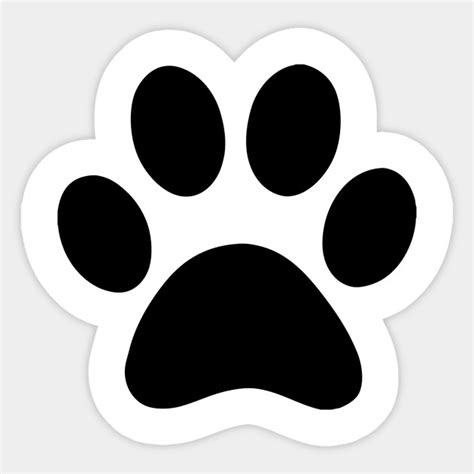 Dog Paw Print Silhouette - Dog - Sticker | TeePublic