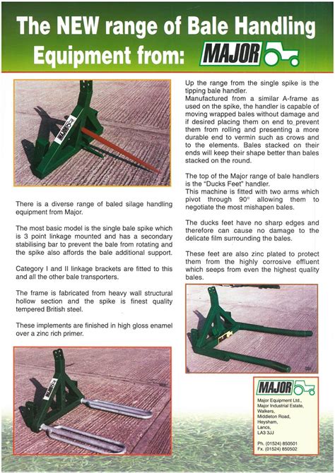 Major Bale Handling Equipment Brochure