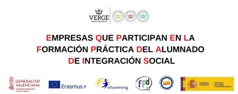 Empresas Formadoras Integraci N Social Cfp Verge De Cortes