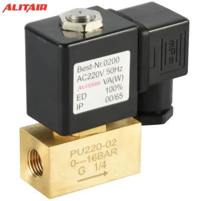 PU220 Series 2 2 Way PU220 02 Brass Body Direct Acing Solenoid Valve