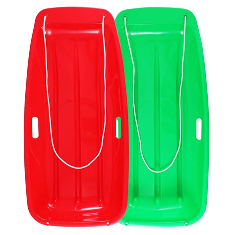 Tenozek 2 Packs Snow Sled 35 Heavy Duty Plastic Winter Downhill