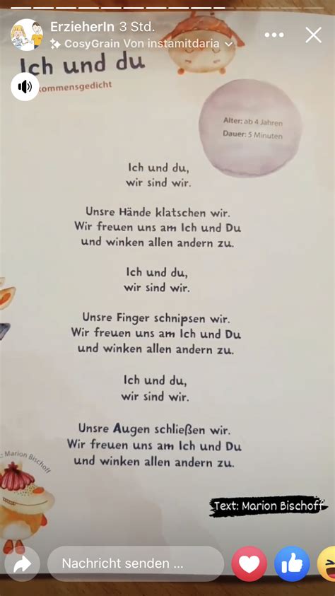 Pin Von Christine Thullner Auf Kindergarten Kindergarten Lieder Gedichte Für Kinder