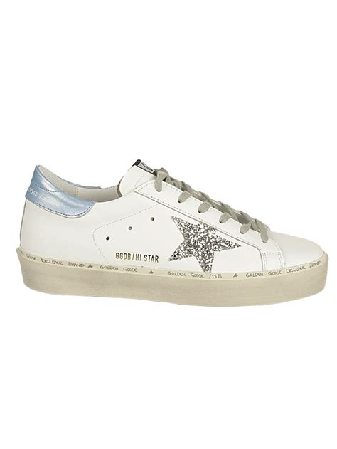 Golden Goose Super Star Leather Upper And Heel Glitter Star Coshio