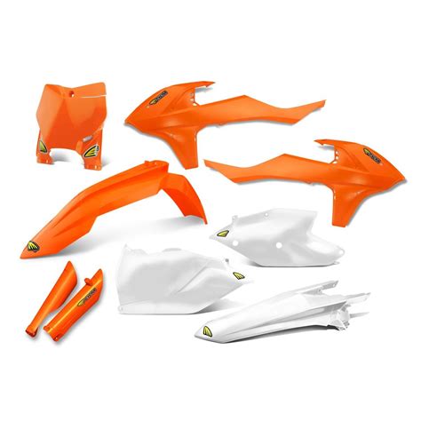 Cycra Plastic Kit Full Kit KTM SX SX F 125 450 16 17 Fluo Orange Weiß